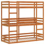 Voir la diapositive 3 : VIDAXL Lit superpose triple sans matelas 90x200 cm bois de pin massif