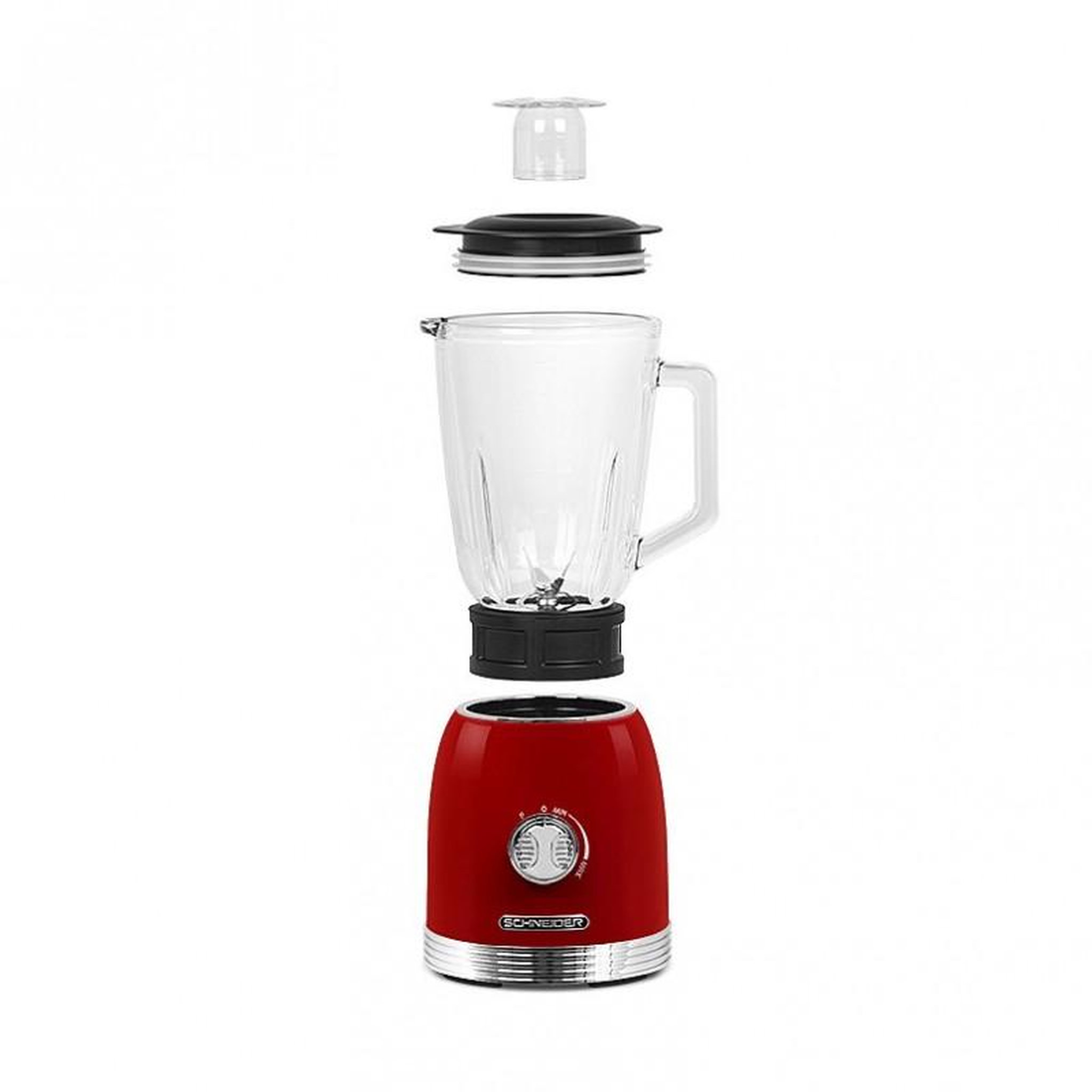 Voir la diapositive 2 : SCHNEIDER Blender vintage rouge 800 watts schneider scbl15r