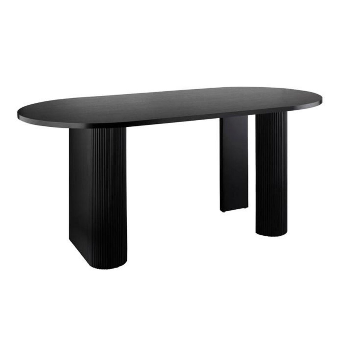 ATMOSPHERA Table Basse Effet Cannelé  Olova  120cm Noir