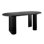 ATMOSPHERA Table Basse Effet Cannelé  Olova  120cm Noir
