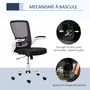VINSETTO Vinsetto Chaise de bureau ergonomique hauteur réglable pivotante 360° accoudoirs relevables tissu maille bicolore noir blanc