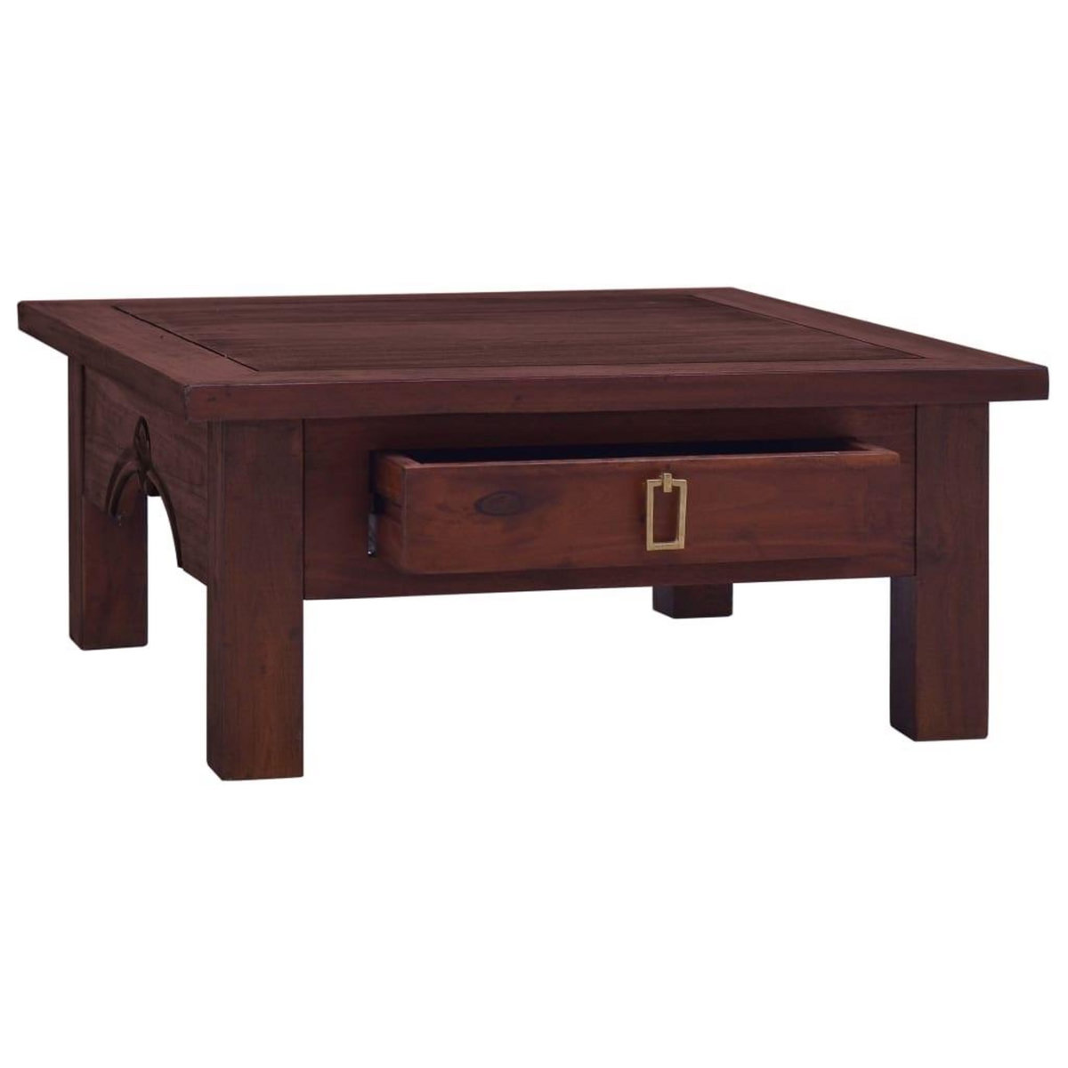 VIDAXL Table basse Marron classique 68x68x30 cm Bois d'acajou massif