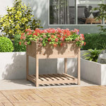 VIDAXL Jardiniere avec etagere 82,5x82,5x81 cm Bois massif de pin