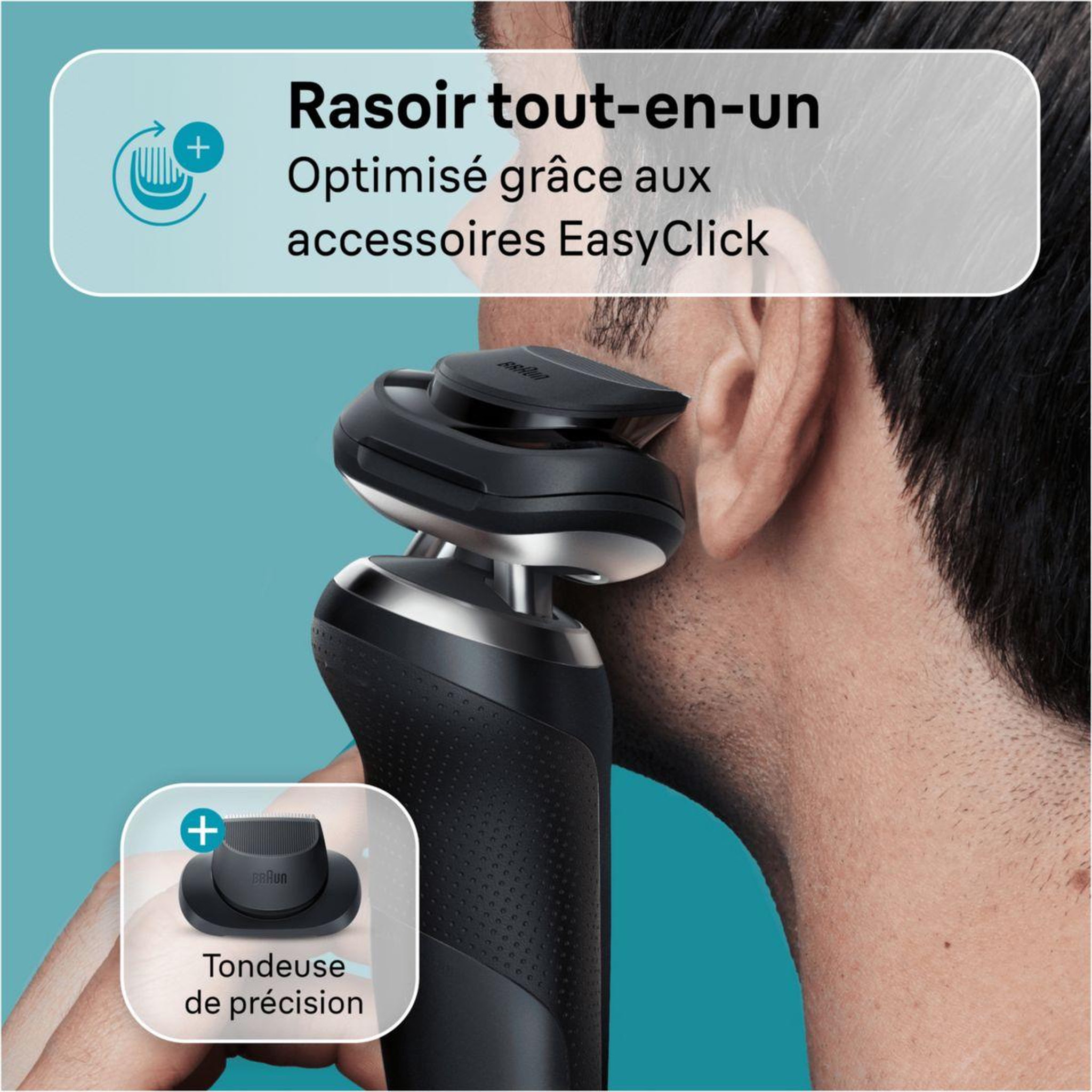 Voir la diapositive 5 : BRAUN Rasoir électrique SHAVER 71-N1200s BLK