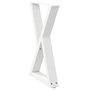 Voir la diapositive 4 : VIDAXL Pieds de table a manger 2pcs blanc 60x(72-73,3)cm acier