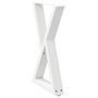 Voir la diapositive 4 : VIDAXL Pieds de table a manger 2pcs blanc 60x(72-73,3)cm acier