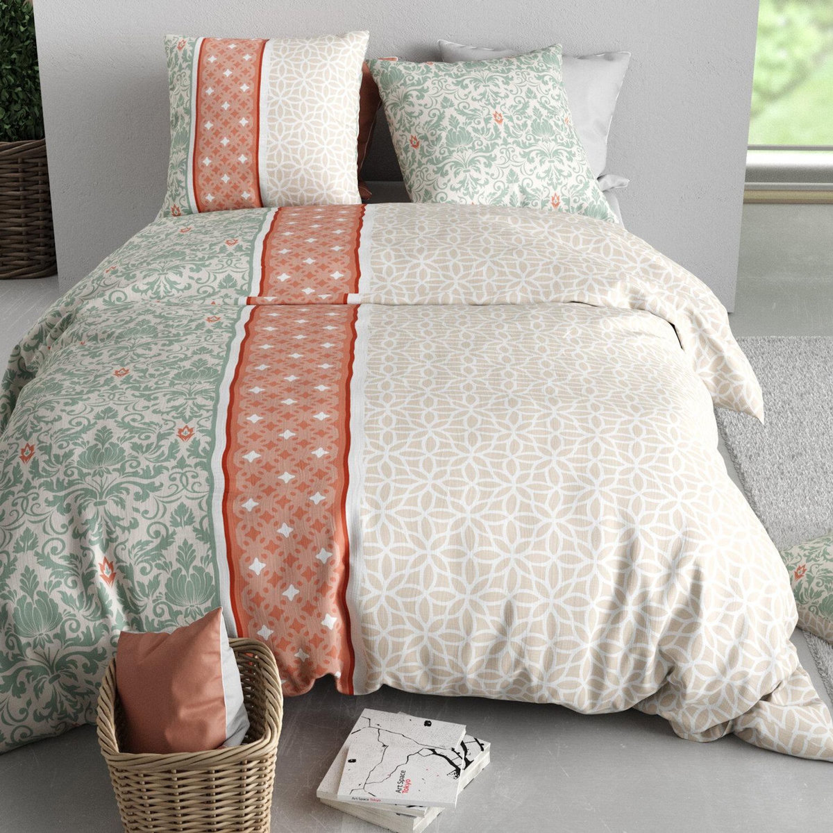 ATELIER DU COTON Parure housse de couette 100% coton 57fils prana