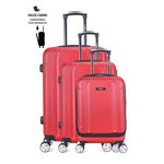BLUESTAR BLUESTAR - Set de 3 Valises BALTIMORE 75 cm 4 Roues. Coloris disponibles : Rouge, Beige