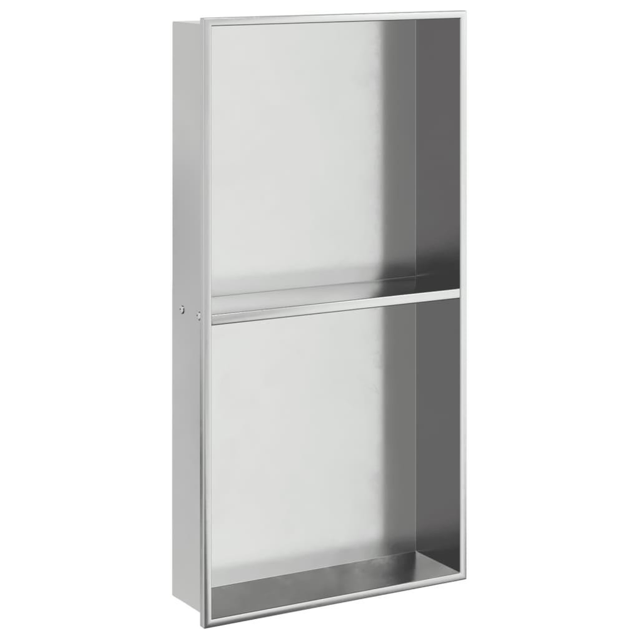 Voir la diapositive 2 : VIDAXL Niche de douche argente brosse 32x62x9 cm acier inoxydable