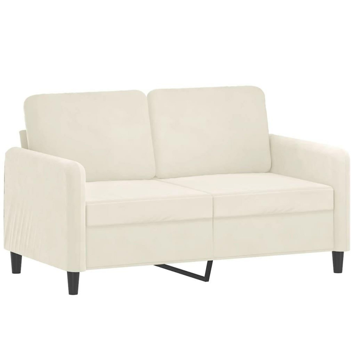 VIDAXL Ensemble de canapes 2 pcs creme velours