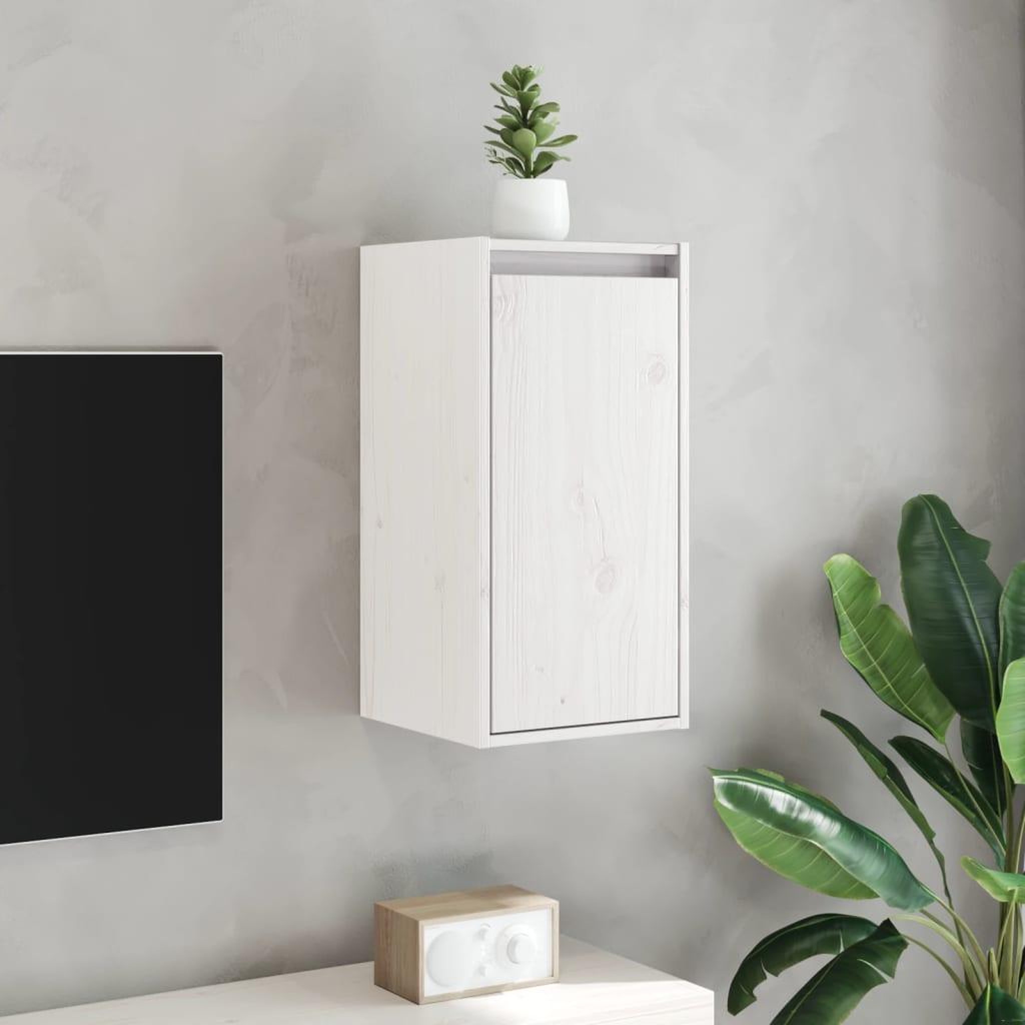 VIDAXL Armoires murales 2 pcs Blanc 30x30x60 cm Bois de pin massif