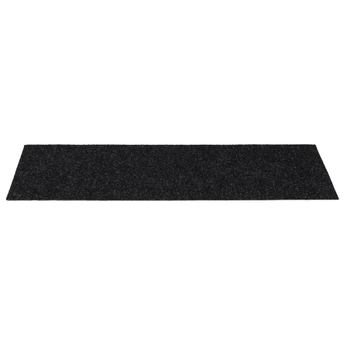 VIDAXL Tapis d'escalier autocollants Rectangulaire 15 pcs 60x25cm Noir