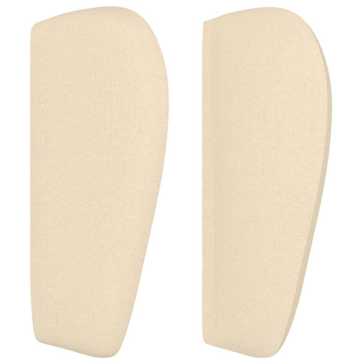 VIDAXL Tete de lit avec oreilles Creme 147x23x78/88 cm Tissu