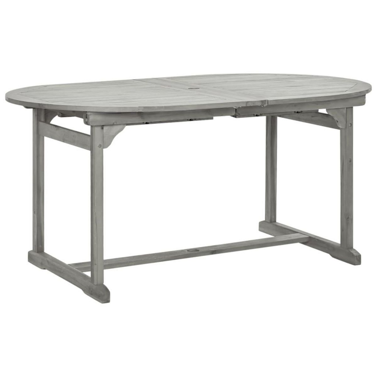VIDAXL Table a dîner de jardin (160-240)x100x75cm Bois d'acacia massif