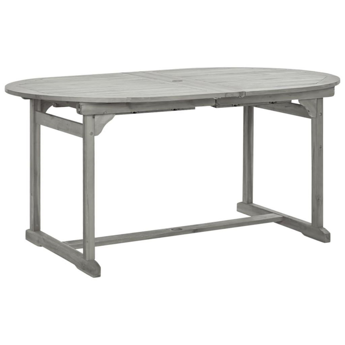 VIDAXL Table a dîner de jardin (160-240)x100x75cm Bois d'acacia massif