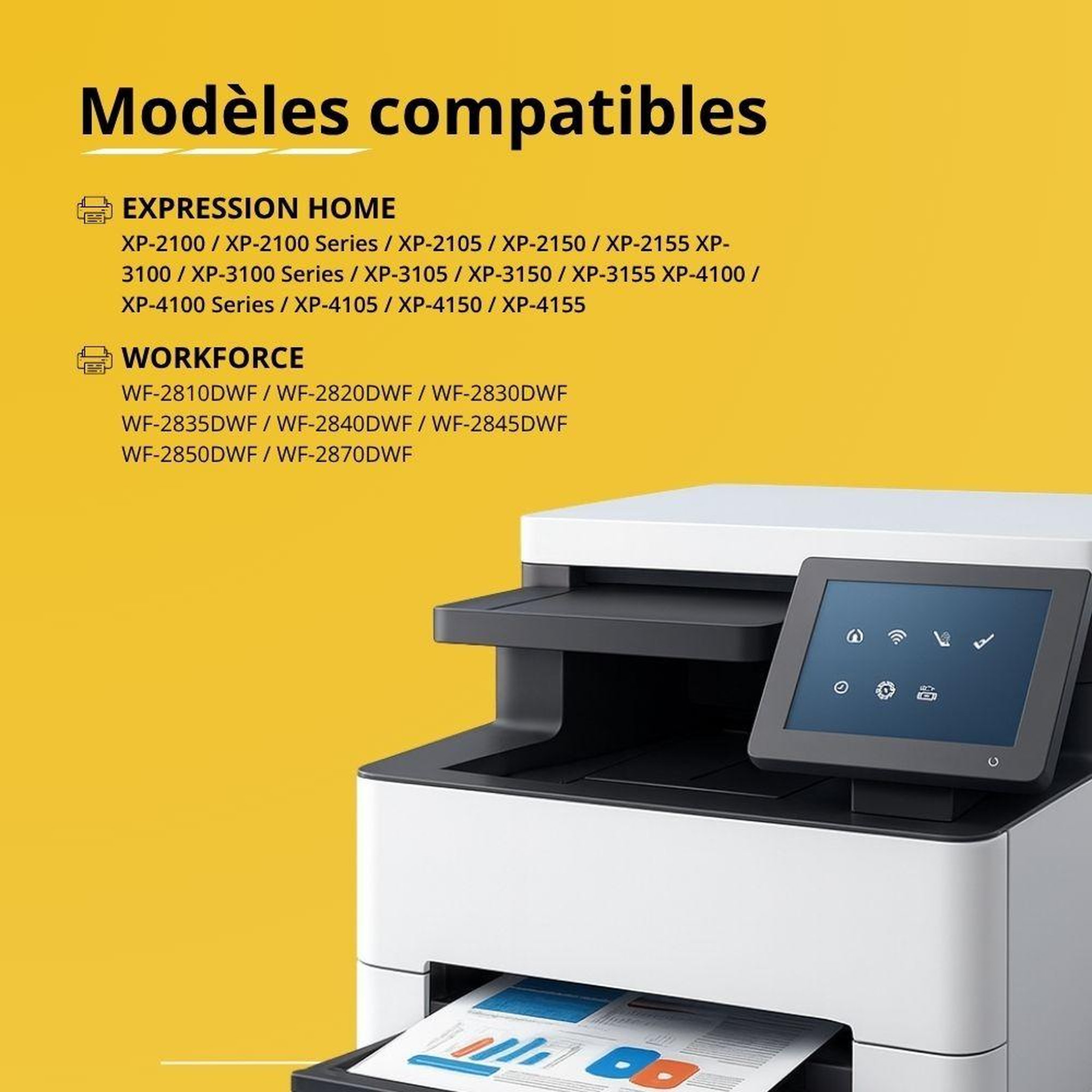 Voir la diapositive 2 : 123CONSOMMABLES Pack 123CONSOMMABLES compatible Epson 603XL – 4 cartouches