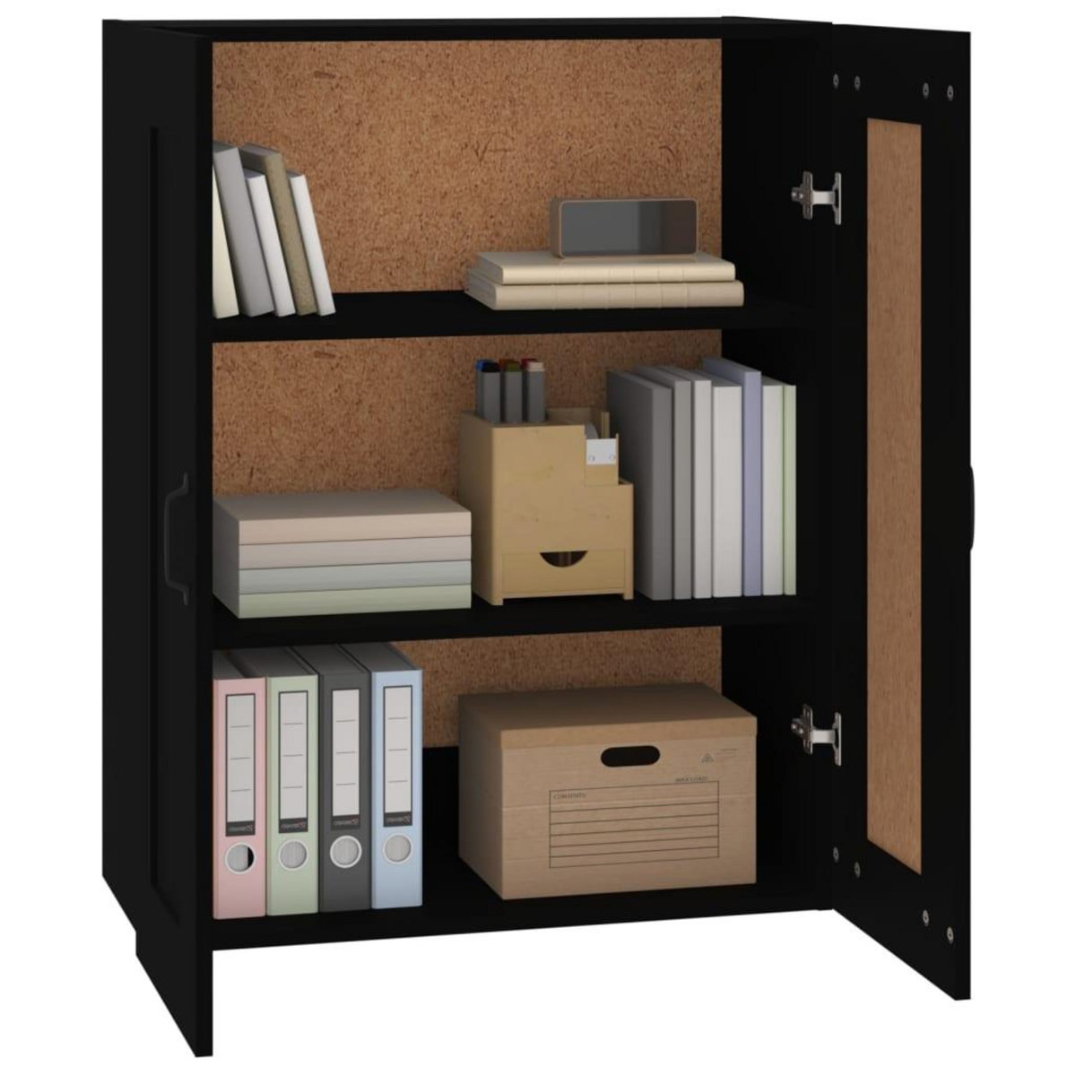 VIDAXL Armoire murale suspendue Noir 69,5x32,5x90 cm