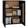 Voir la diapositive 4 : VIDAXL Armoire murale suspendue Noir 69,5x32,5x90 cm