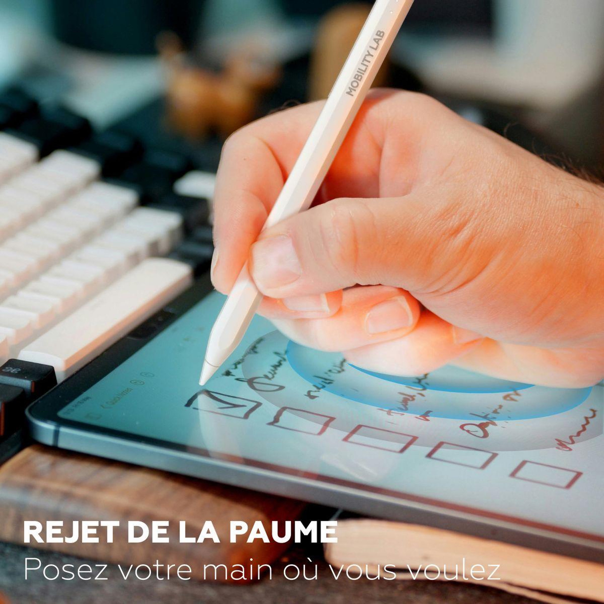 Voir la diapositive 2 : Mobility Lab Stylet Universel pour écran tactile Blanc