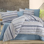 Voir la diapositive 1 : Home collection Parure housse de couette 100% coton 57 fils imprimé Terrina bleu
