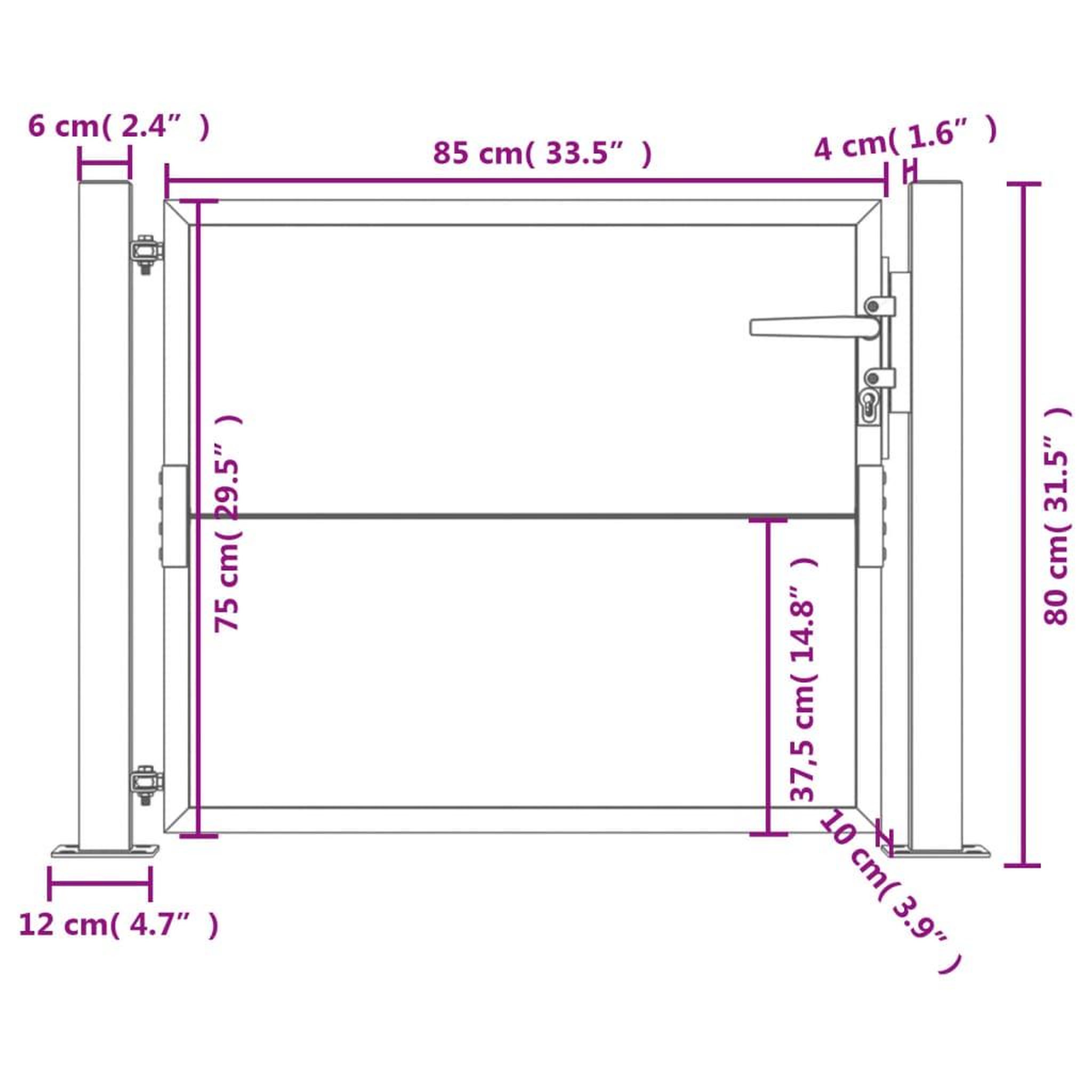 Voir la diapositive 6 : VIDAXL Portail de jardin 105x80 cm acier corten