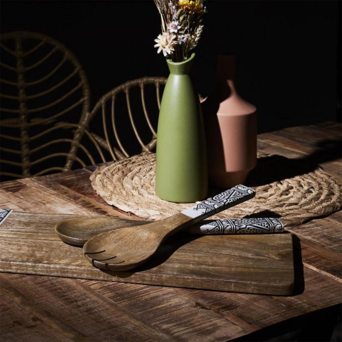 Paris Prix Couverts à Salade en Bois  Dune  30cm Noir