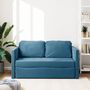 Voir la diapositive 3 : VIDAXL Canape-lit 2 en 1 bleu 122x204x55 cm velours