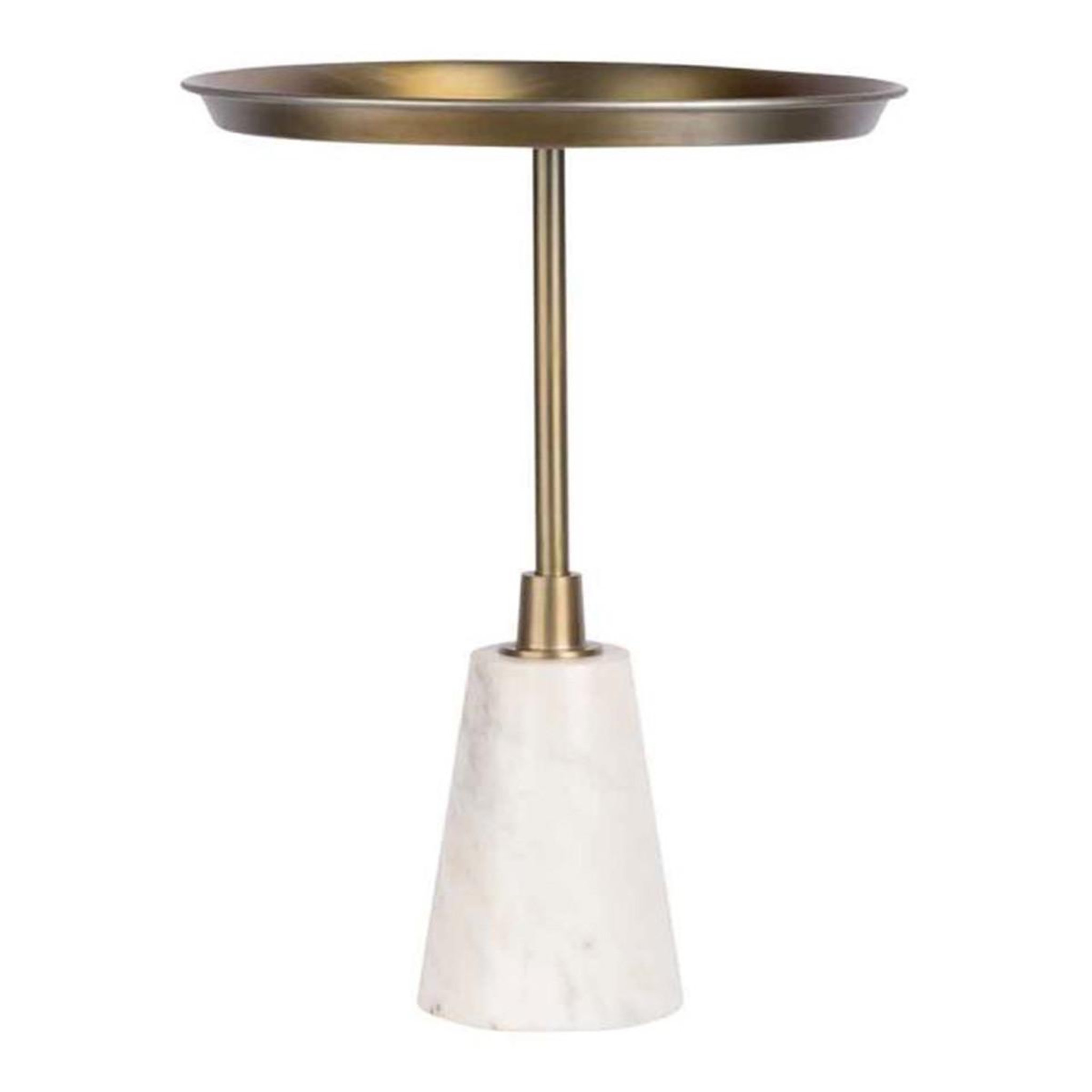 Paris Prix Table d'appoint design  grant  51cm blanc & or