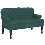 Voir la diapositive 2 : VIDAXL Banc avec dossier vert fonce 119,5x64,5x75 cm velours