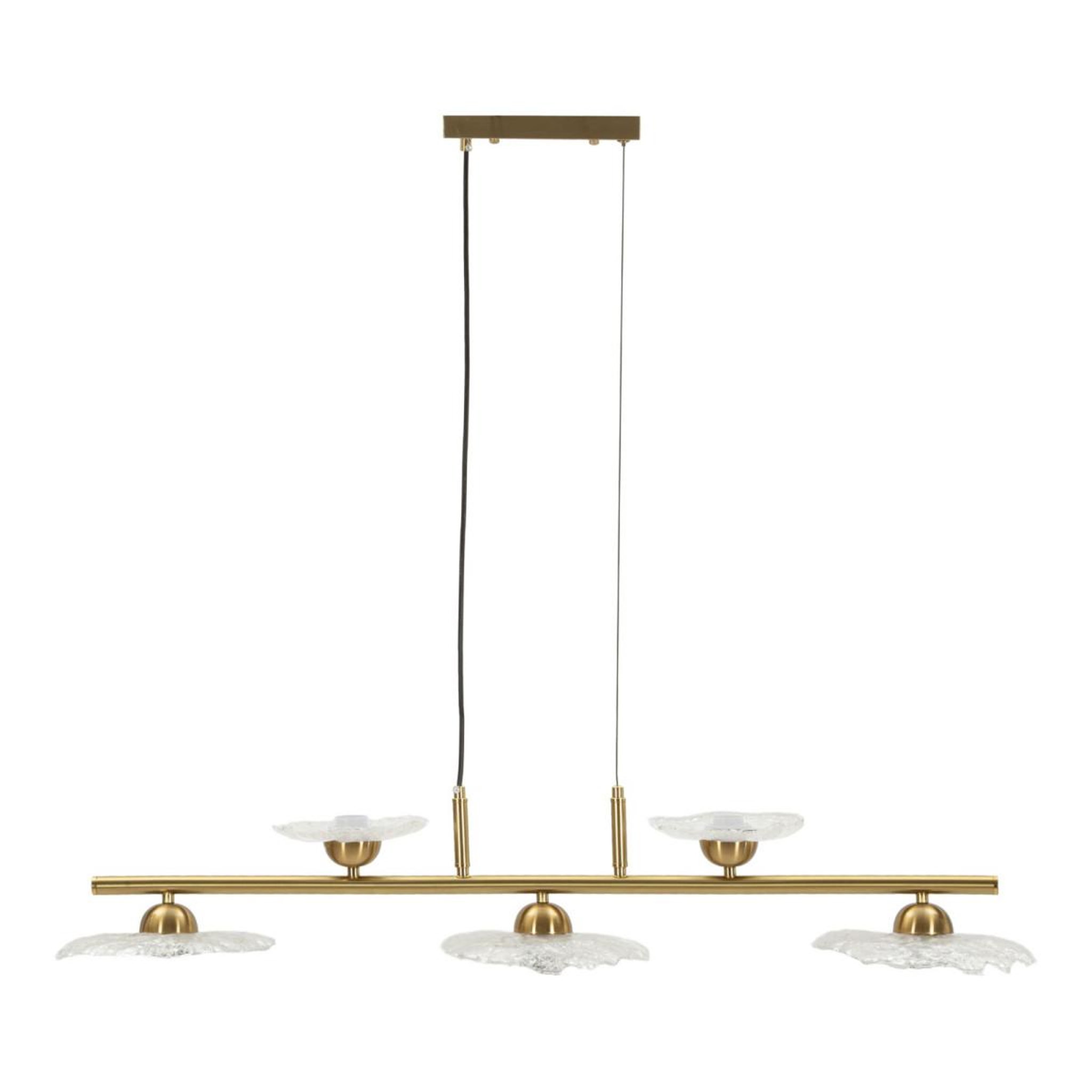 Paris Prix Suspension 5 lumières  emily  100cm or & transparent