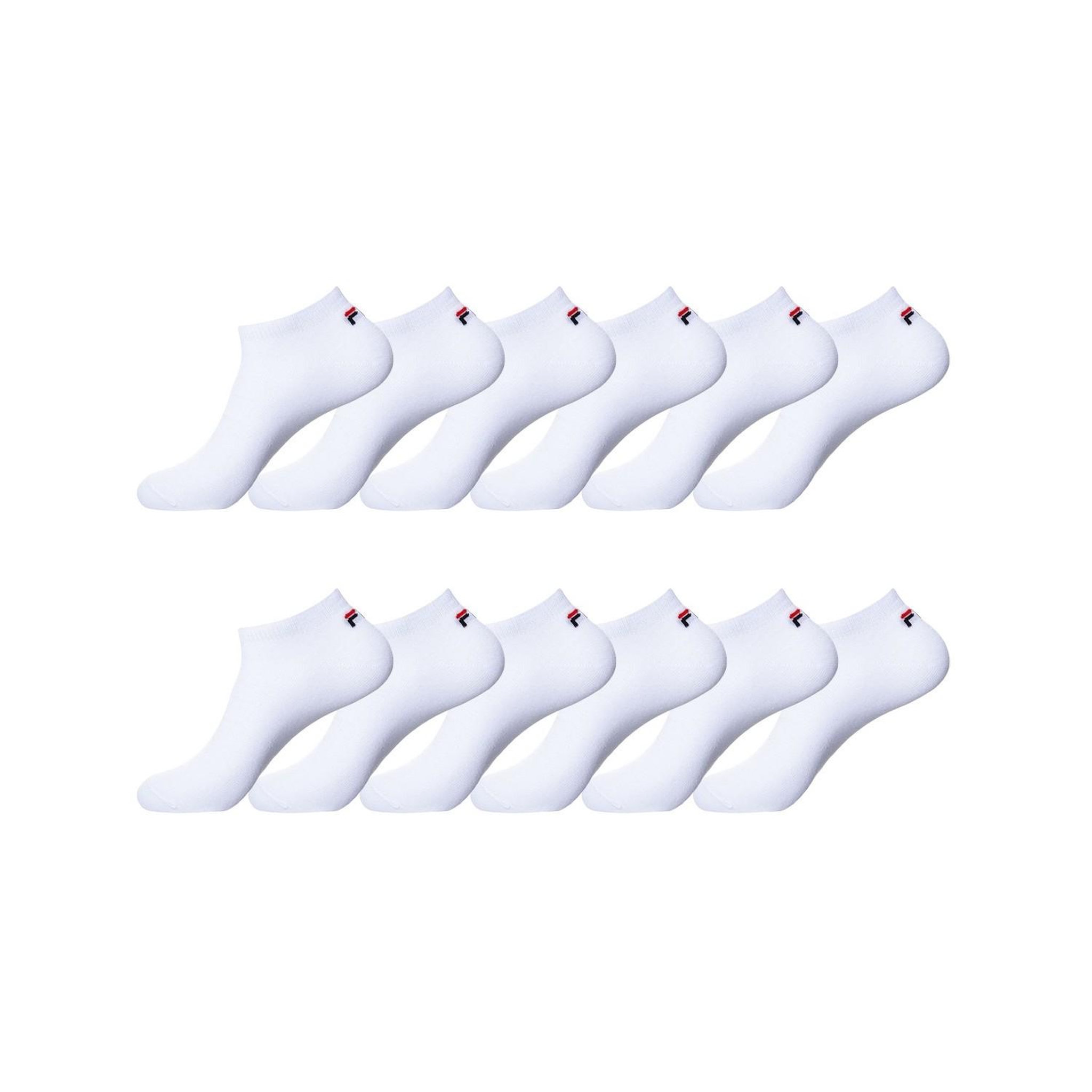 FILA Lot de 12 Paires de Chaussettes Socquettes homme. Coloris disponibles : Blanc