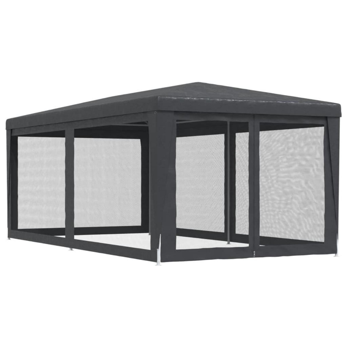 VIDAXL Tente de fete avec 6 parois laterales en maille Anthracite 3x6m
