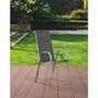 Voir la diapositive 3 : Habitat et Jardin Fauteuil jardin Textilène  Cordoba  - Phoenix - Gris foncé/Argenté - Lot de 4