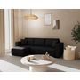 Voir la diapositive 1 : BEST MOBILIER Topaze - canapé d'angle réversible 4 places convertible avec coffre en simili