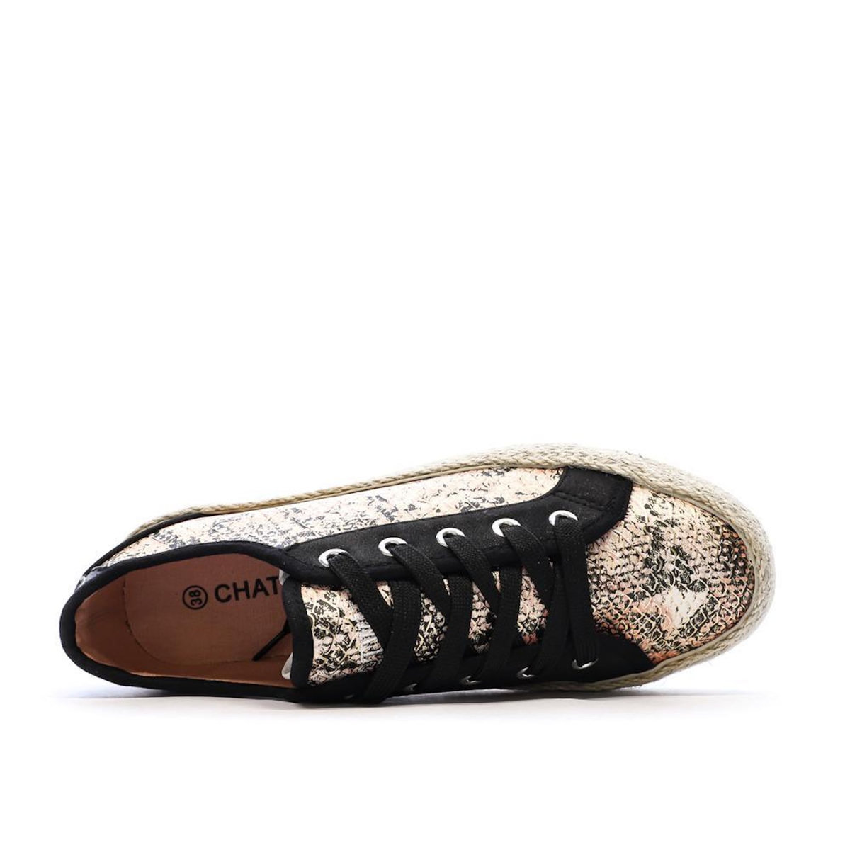CHATTAWAK Baskets Noir/Rose Femme Chattawak Paco