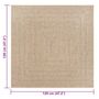 Voir la diapositive 6 : VIDAXL Tapis ZIZUR 120x120 cm aspect de jute interieur et exterieur