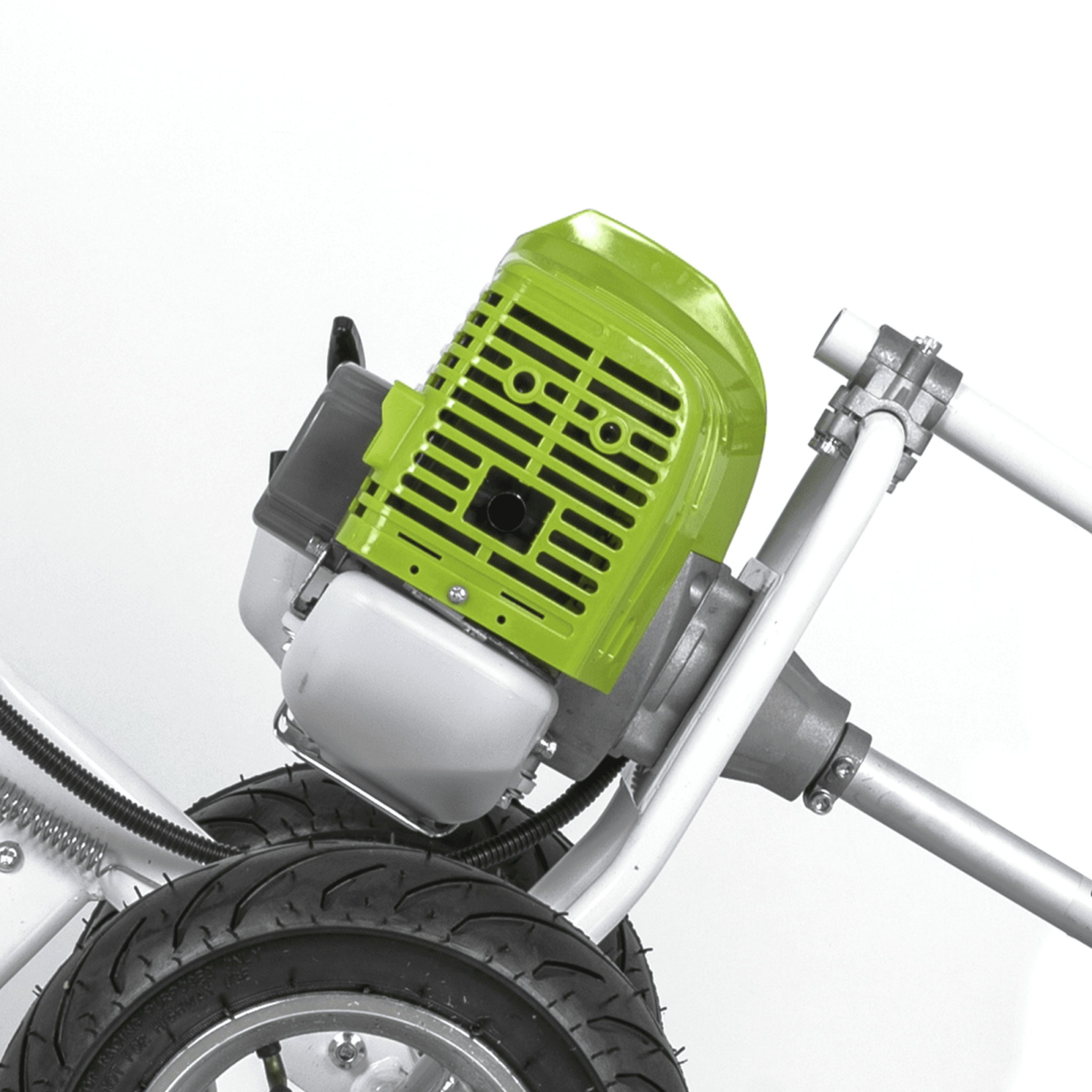 Voir la diapositive 4 : VITO Débroussailleuse thermique 52cm³ à roues Lame Ø 255 mm Autonomie 1h30 VITO