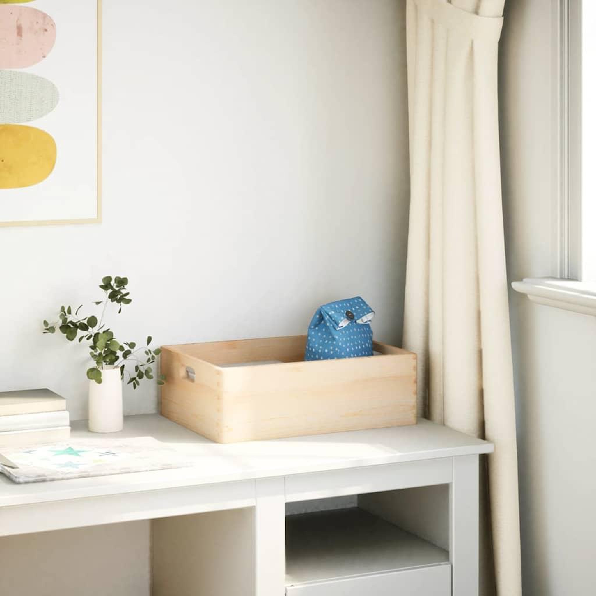 Voir la diapositive 3 : VIDAXL Boîte en bois avec poignees 40x30x13 cm bois de pin massif