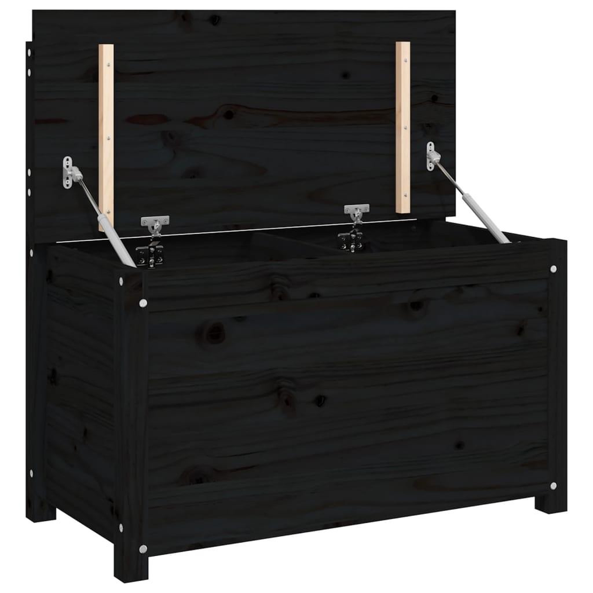 Voir la diapositive 2 : VIDAXL Banc Noir 80x41x77 cm Bois de pin massif
