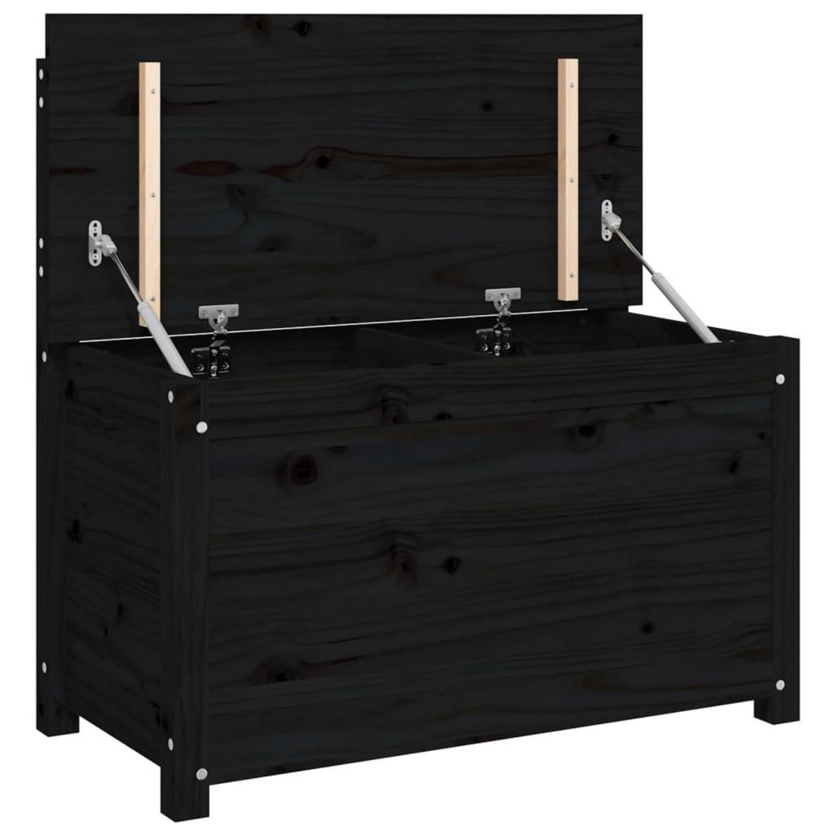 VIDAXL Banc Noir 80x41x77 cm Bois de pin massif