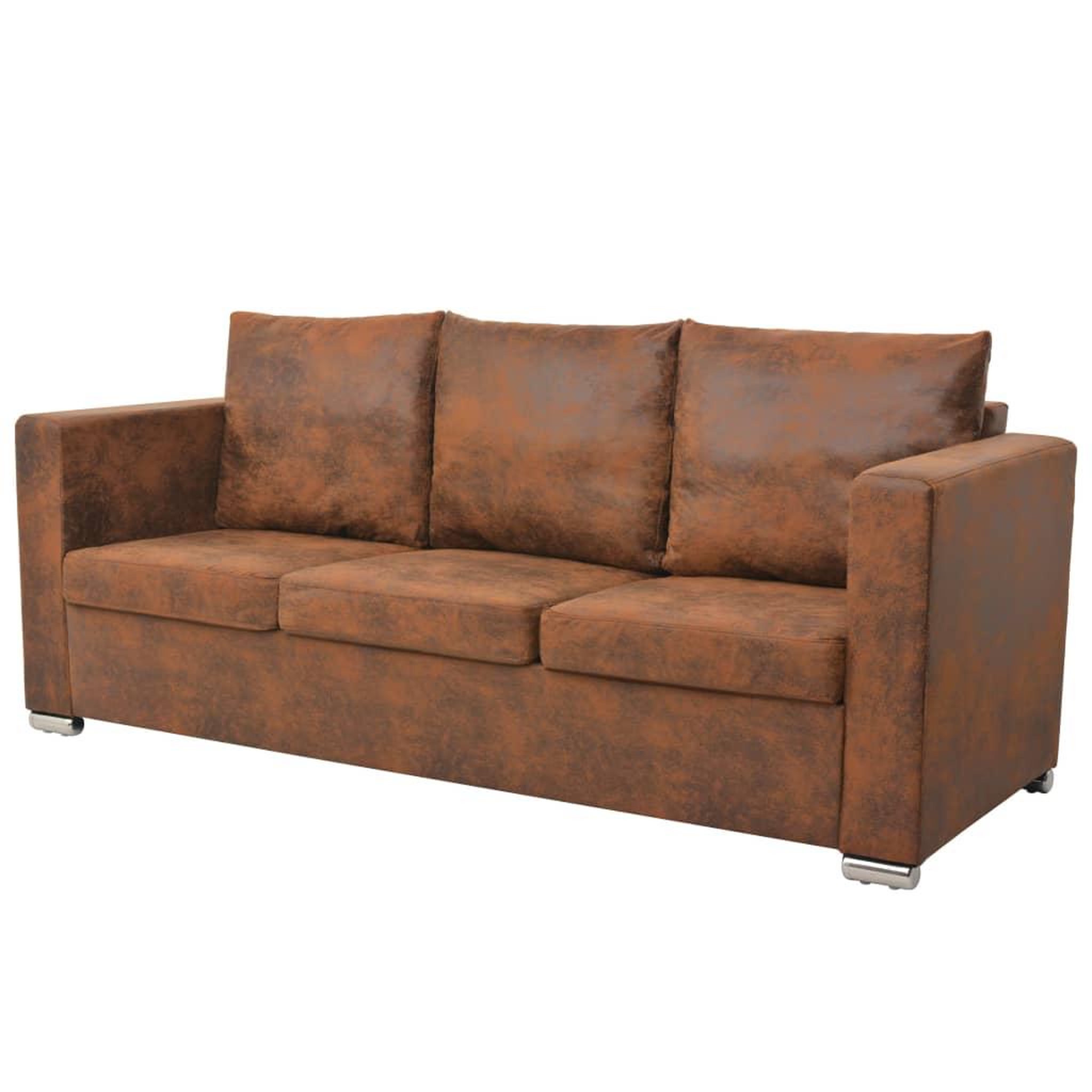 Voir la diapositive 2 : VIDAXL Ensemble de canapes 2 pcs cuir daim synthetique