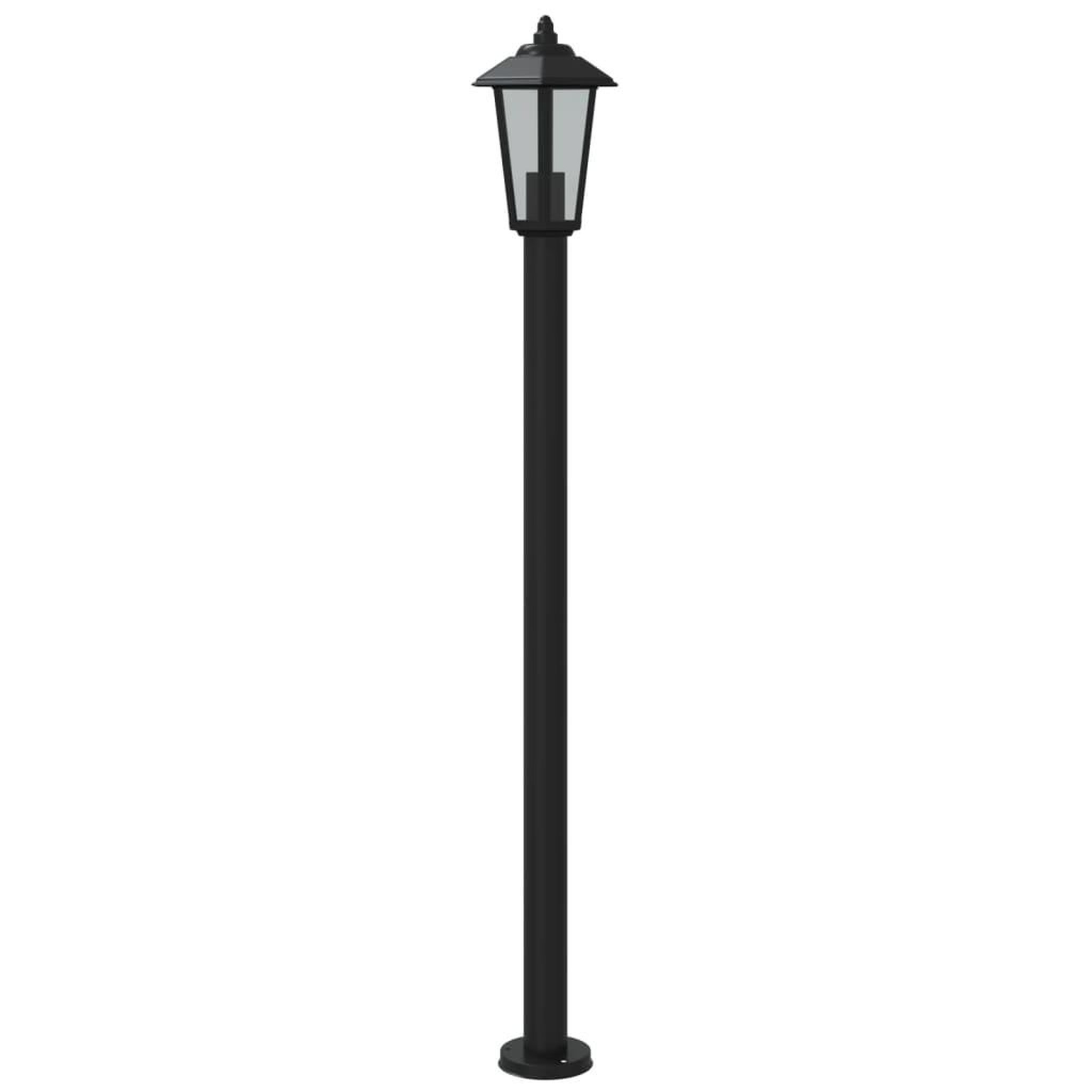 Voir la diapositive 4 : VIDAXL Lampadaires d'exterieur 3 pcs noir 120 cm acier inoxydable