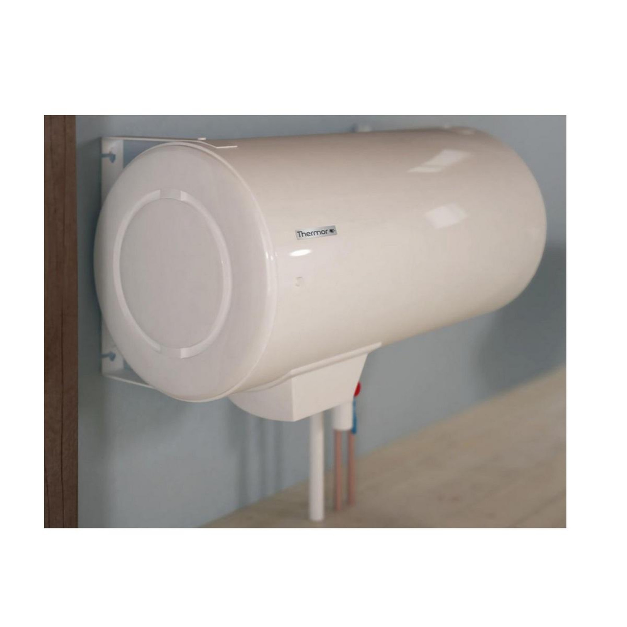 Voir la diapositive 3 : Thermor Chauffe-eau électrique horizontal mural 75l - 253011