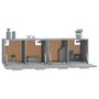 Voir la diapositive 5 : VIDAXL Armoires murales 2 pcs Sonoma gris 60x36,5x35 cm Bois