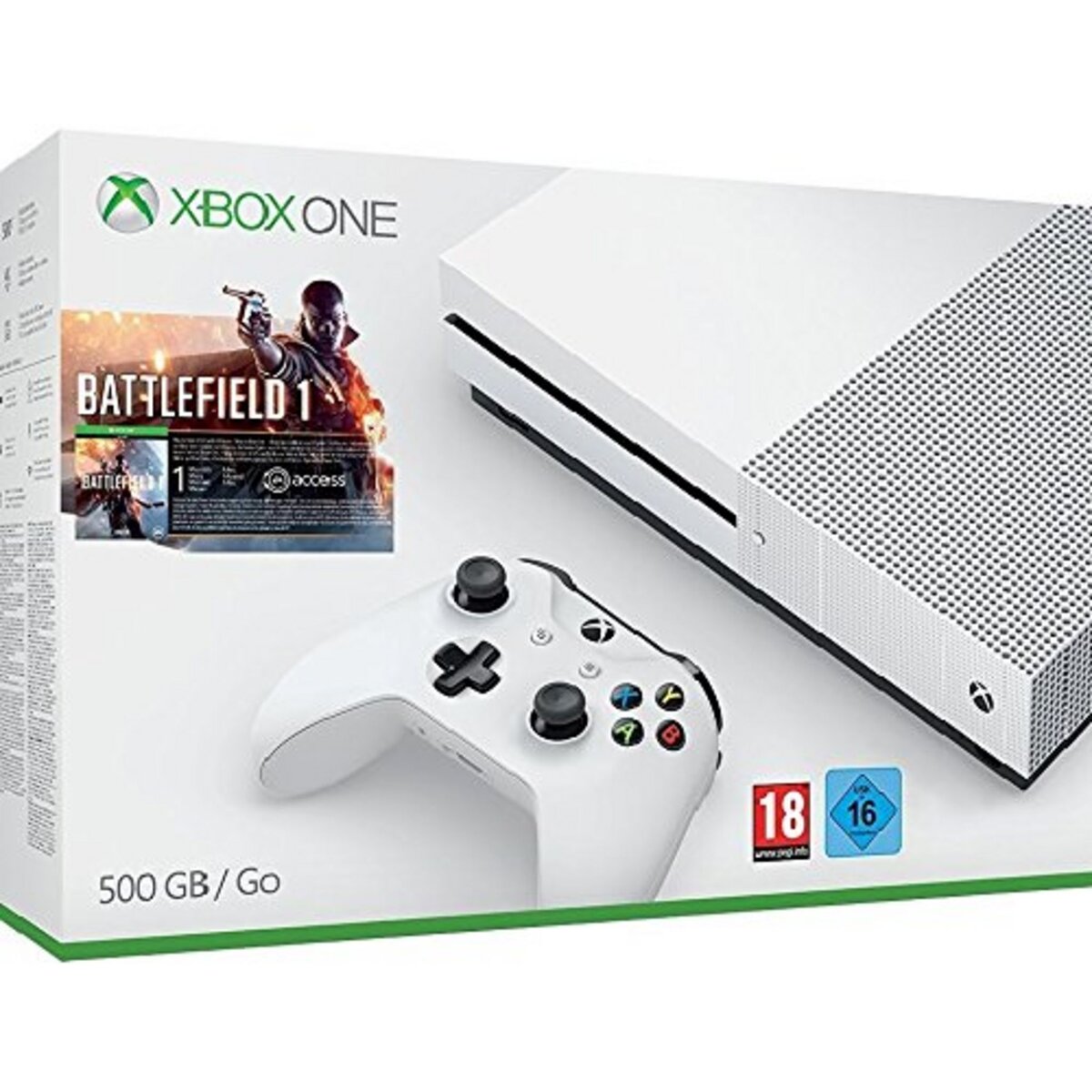 Console Xbox One S 500Go + Battlefield 1