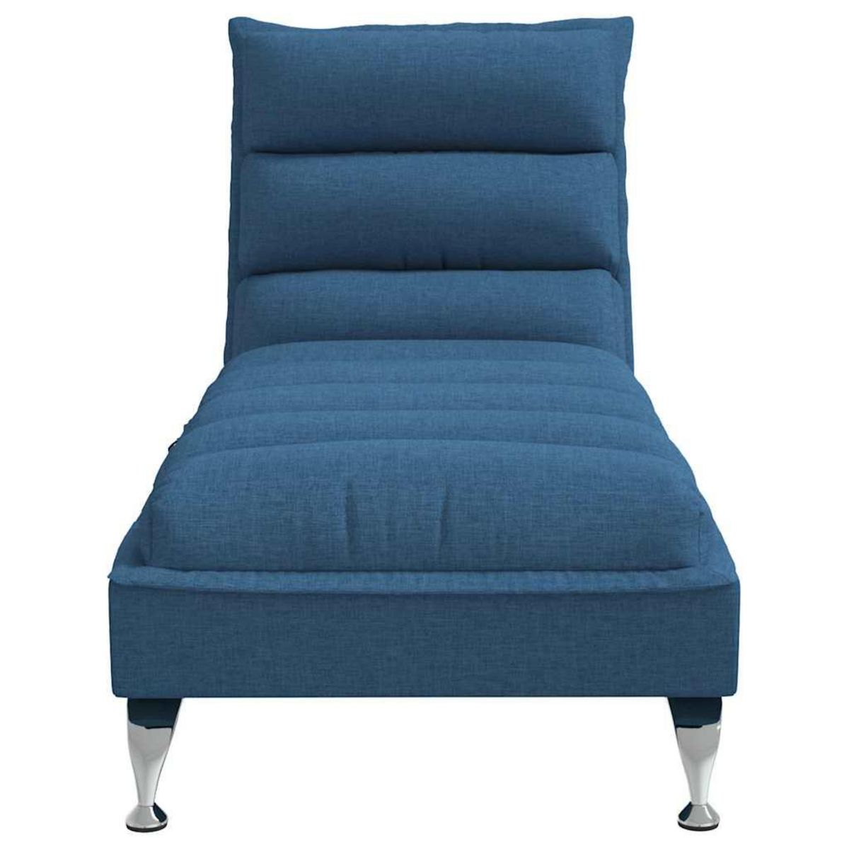 VIDAXL Chaise longue de massage avec coussins bleu tissu