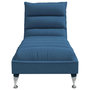 Voir la diapositive 4 : VIDAXL Chaise longue de massage avec coussins bleu tissu