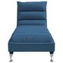 Voir la diapositive 4 : VIDAXL Chaise longue de massage avec coussins bleu tissu