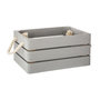 Voir la diapositive 3 : ATMOSPHERA Lot de 3 Caisses en Bois  Cagette  35cm Gris
