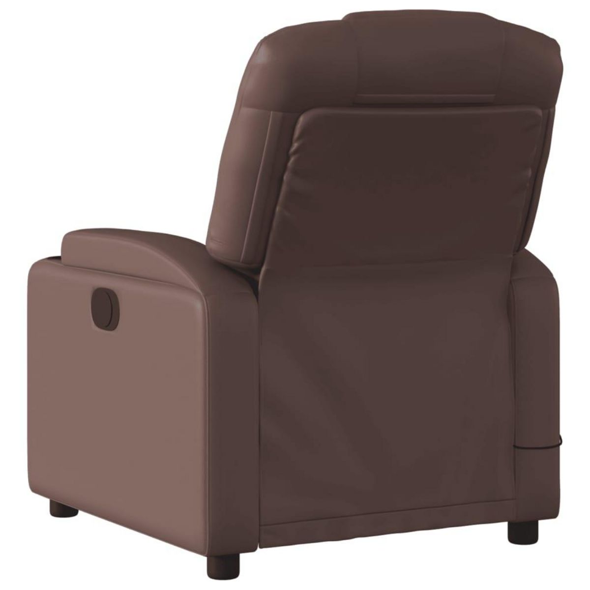 VIDAXL Fauteuil de massage inclinable electrique marron similicuir